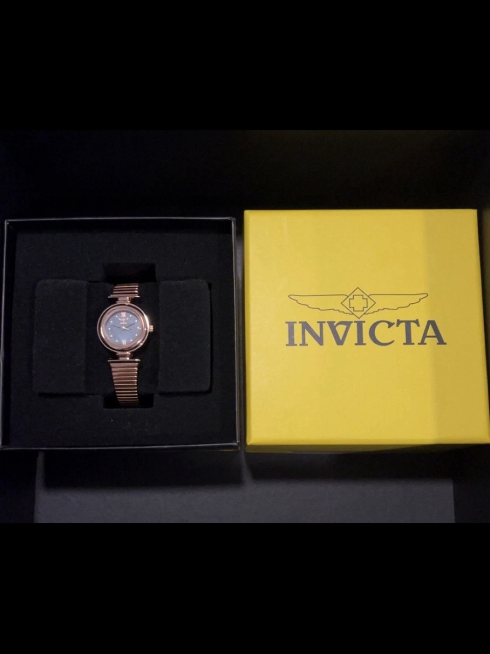 Invicta Rose Gold Watch with Slate Dial and Bracelet